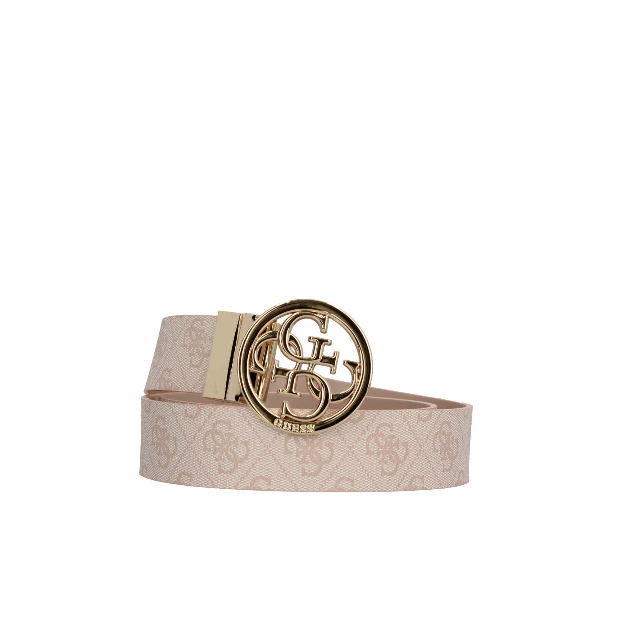 Cintura Guess con Logo Intrecciato e Fibbia Circolare ROSA L | Giò Fashion