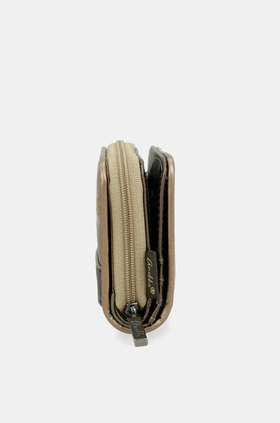 Portafoglio donna Anekke piccolo con doppia zip compatto VERDE TU | Giò Fashion