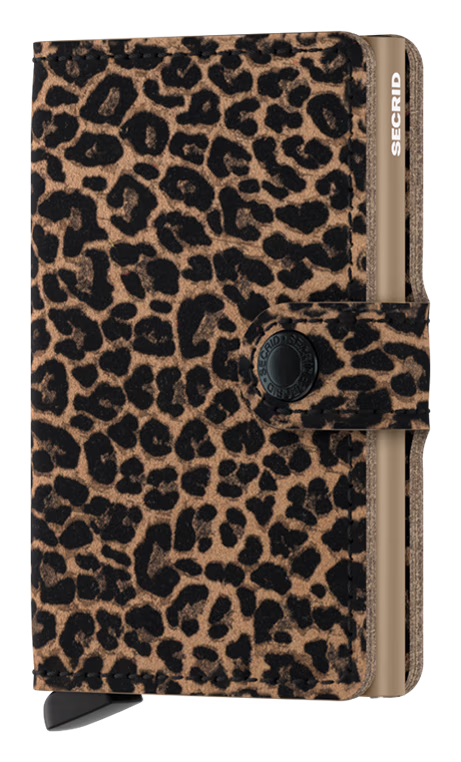 Portafoglio Secrid Miniwallet in pelle con protezione RFID e fantasia animalier