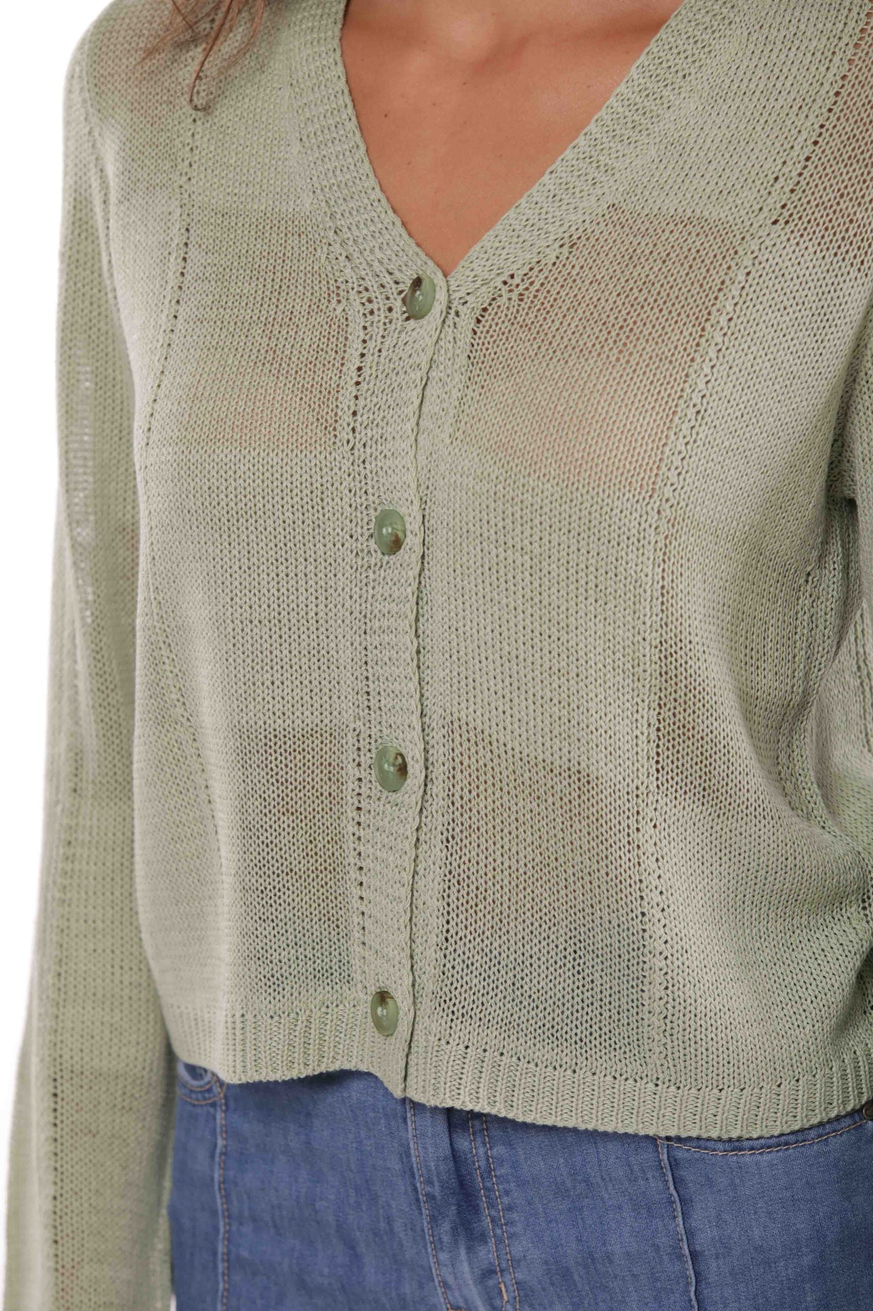 Cardigan Geometrico in Maglia Leggera Mimi Mua