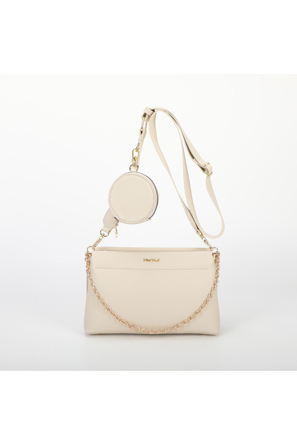 Borsa Mimi Mua a tracolla con pochette rotonda Beige TU | Giò Fashion