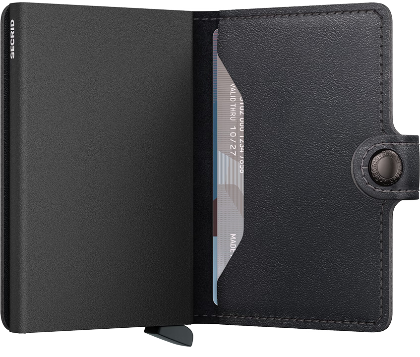 Portafoglio Secrid Miniwallet in pelle con protezione RFID e chiusura sicura NERO TU | Giò Fashion