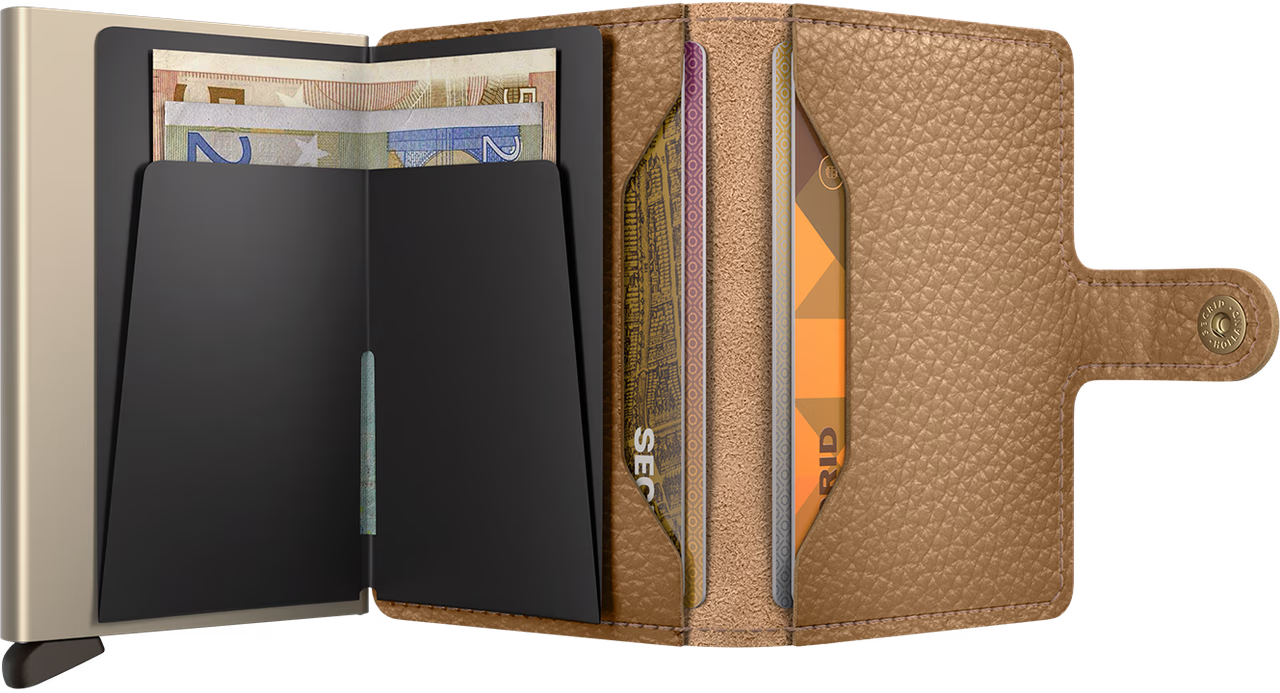 Secrid Miniwallet portafoglio compatto in pelle con protezione RFID Marrone TU | Giò Fashion