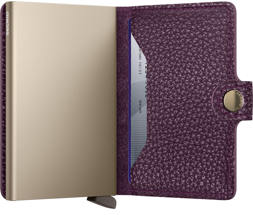 Secrid Miniwallet portafoglio compatto in pelle con protezione RFID Viola TU | Giò Fashion