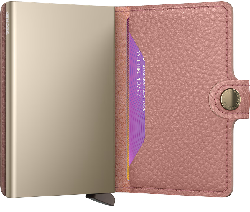 Secrid Miniwallet portafoglio compatto in pelle con protezione RFID Rosa TU | Giò Fashion