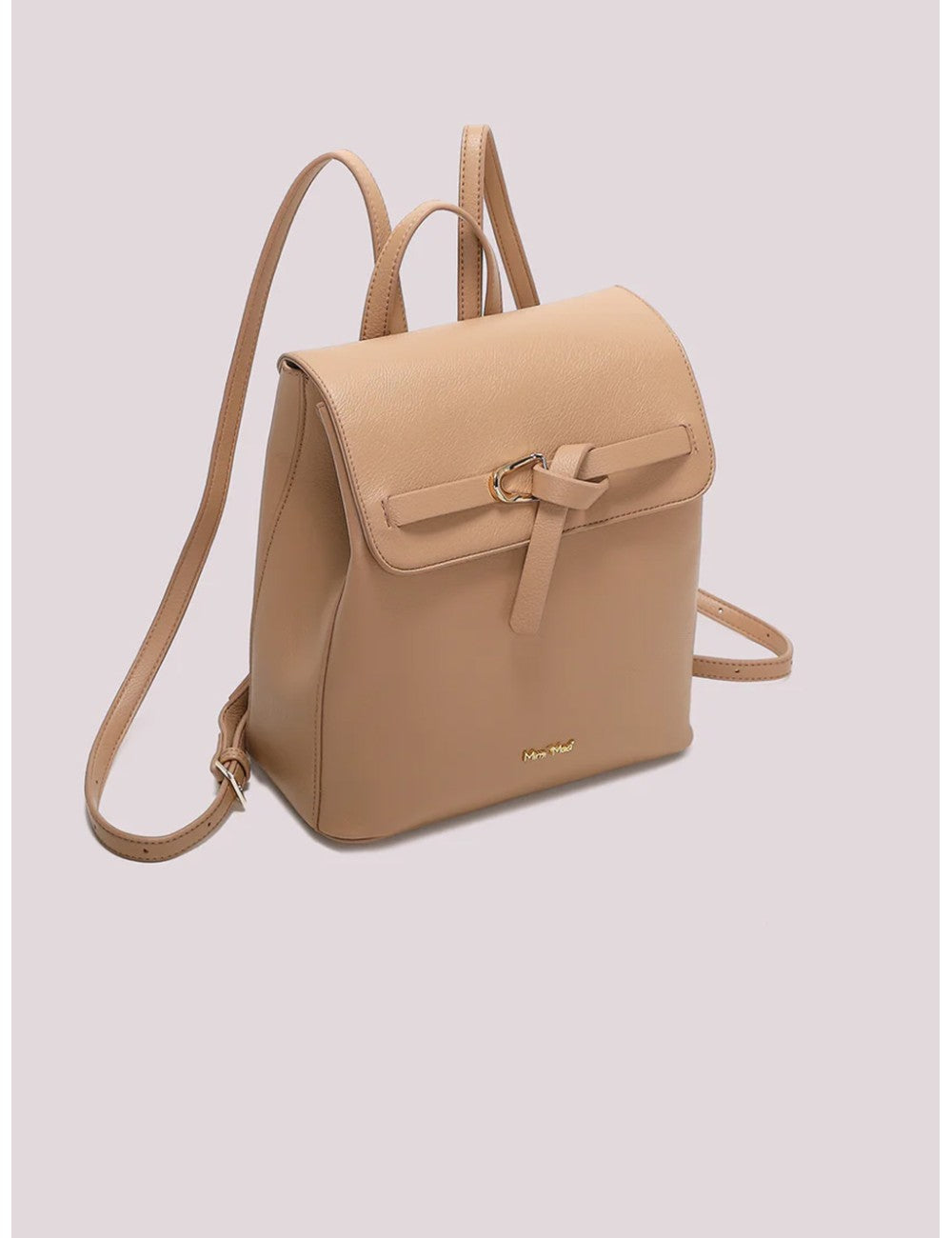 Mimi Mua zaino elegante con patta e chiusura decorativa NUDE TU | Giò Fashion