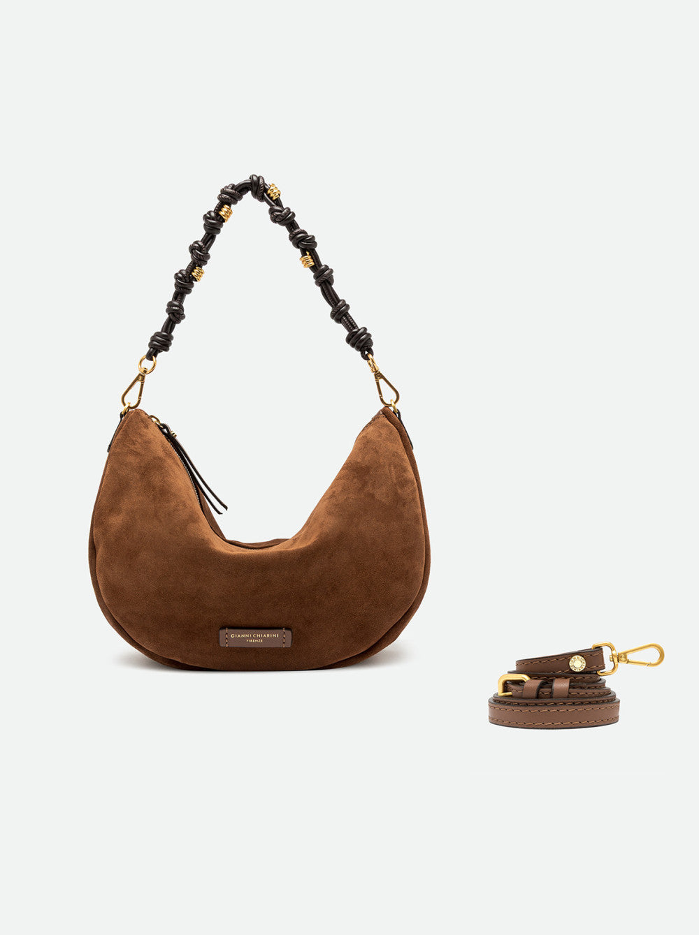 Gianni Chiarini Cleo Borsa Hobo in Pelle Scamosciata