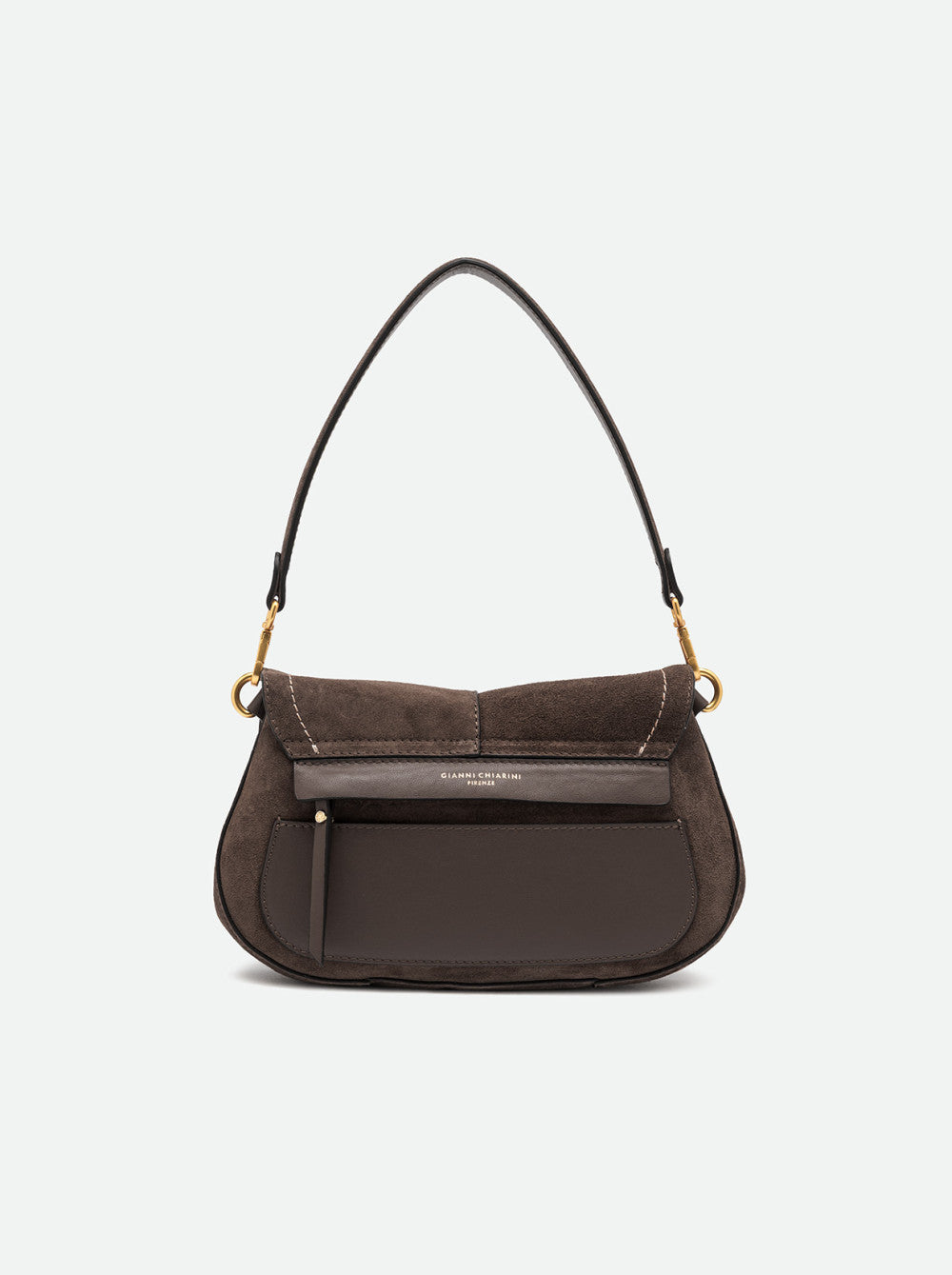 Gianni Chiarini Helena Round Borsa Media in Pelle Scamosciata
