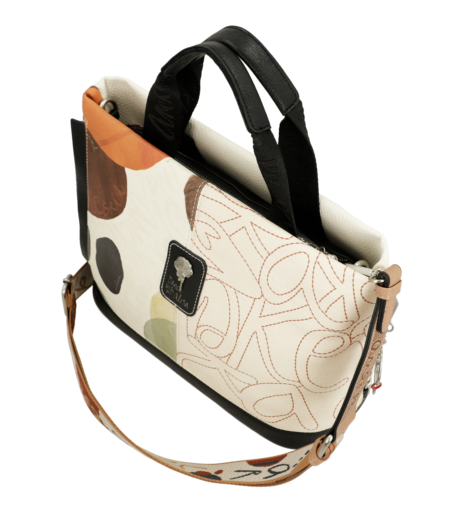 Borsa Anekke a mano con trafori e tracolla regolabile Bianco TU | Giò Fashion