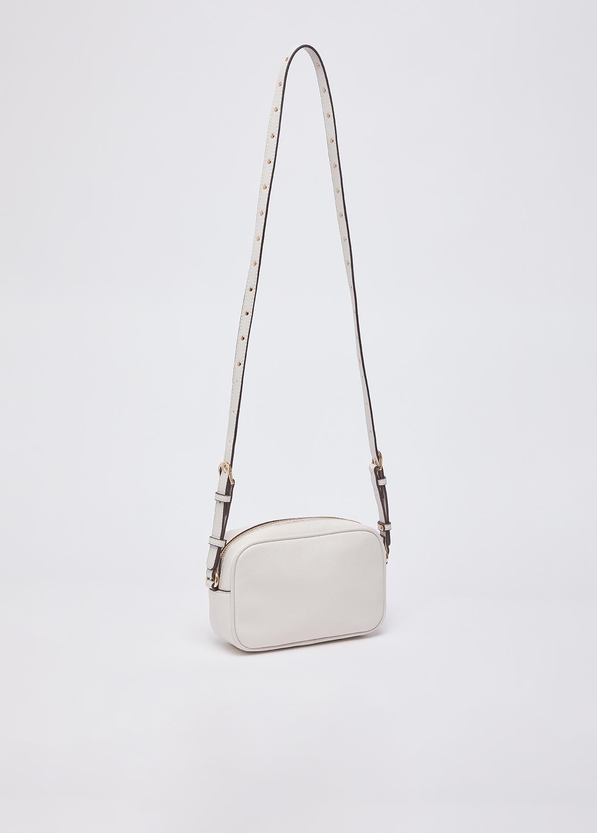 Borsa Tracolla Liu Jo Milano con Logo Frontale e Chiusura Zip Cream TU | Giò Fashion