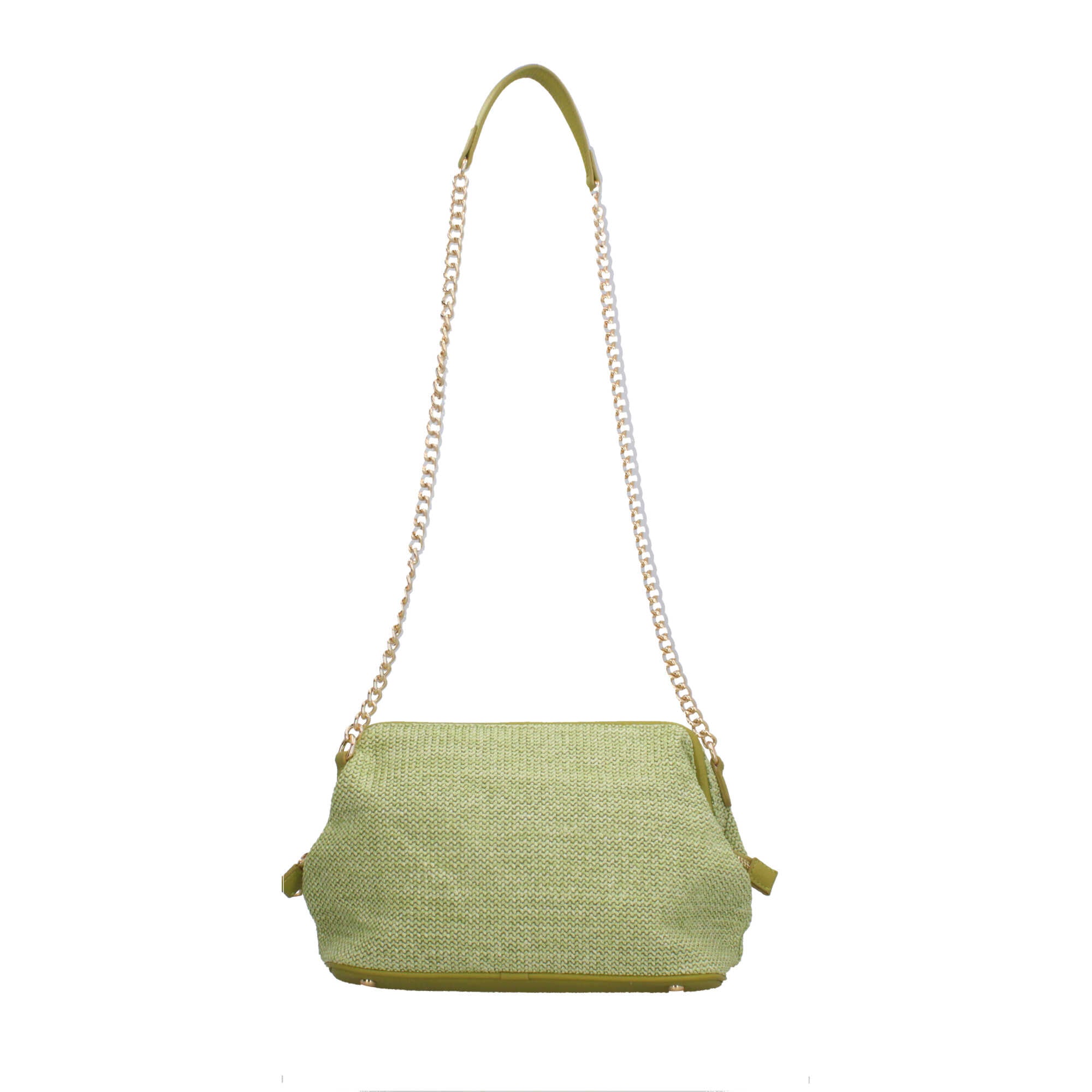 Borsa donna YNot pochette con tracolla in catena e dettagli in ecopelle