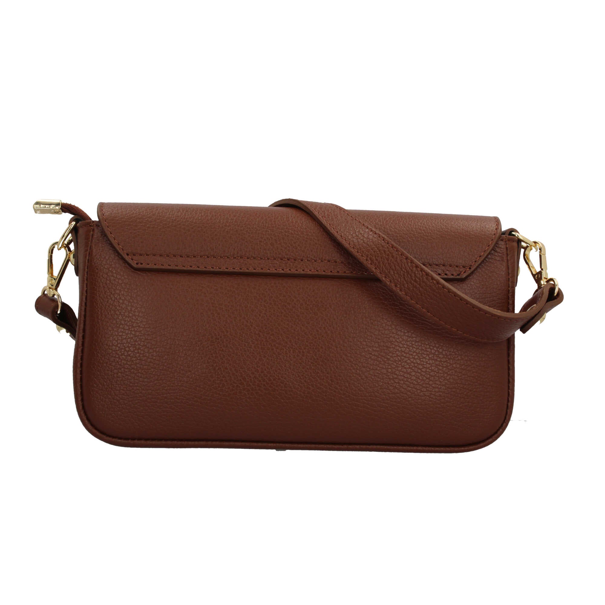 Borsa a tracolla in vera pelle martellata Made in Italy Marrone TU | Giò Fashion