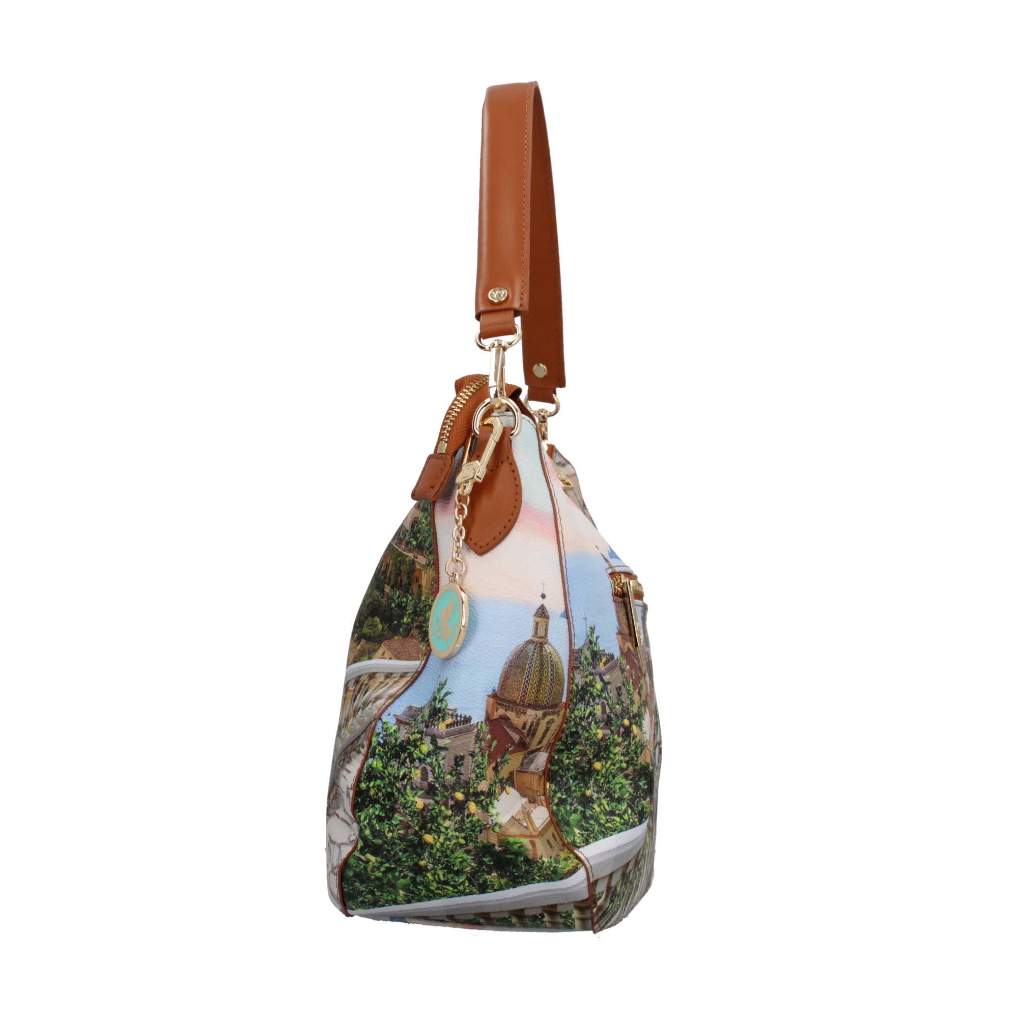 Borsa hobo YNot con stampa artistica e manico removibile per un look versatile DREAMING COAST TU | Giò Fashion