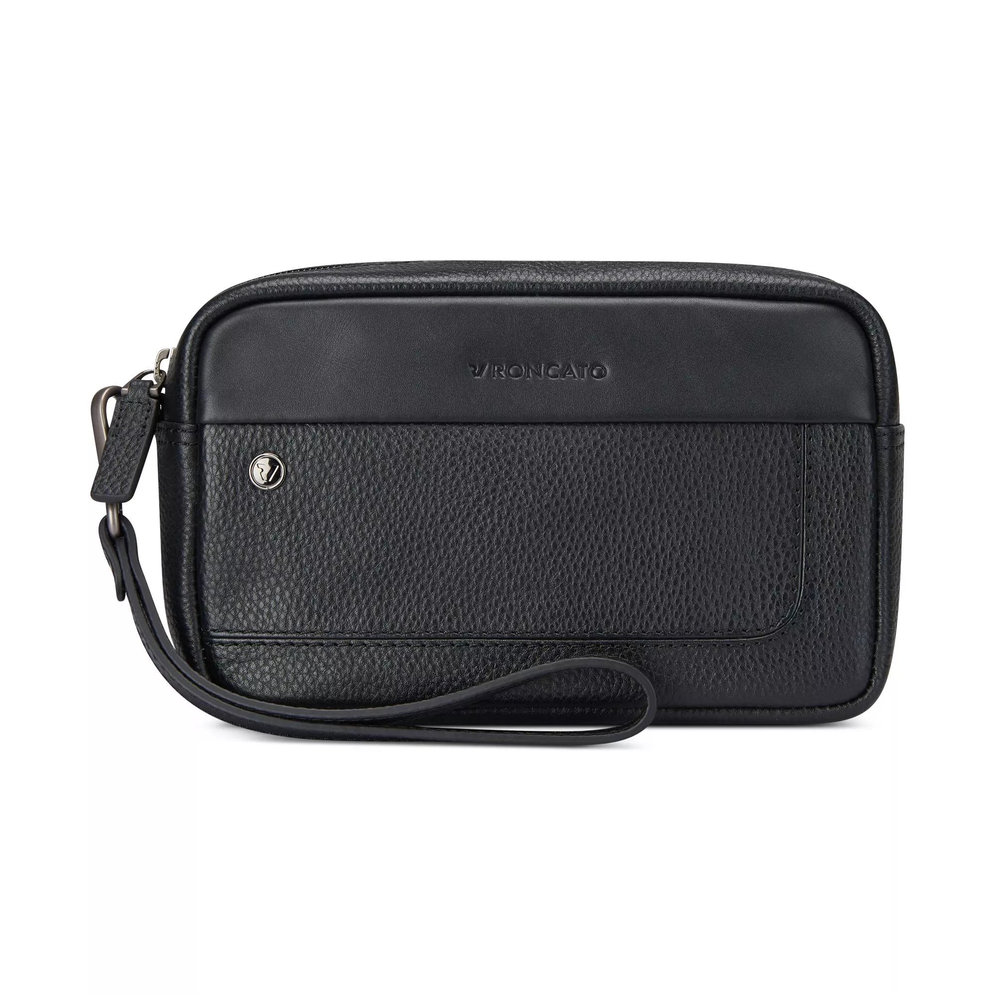 Roncato pochette uomo in pelle con cinturino da polso NERO TU | Giò Fashion