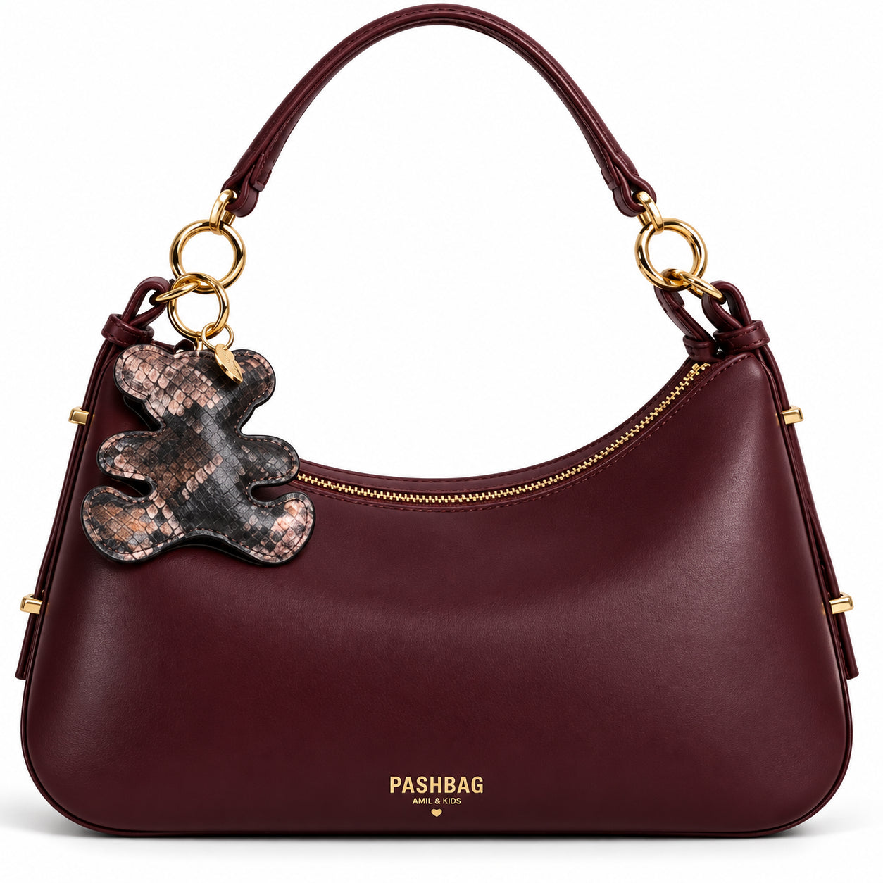 PashBag Borsa a Spalla Donna con Charm Orsetto