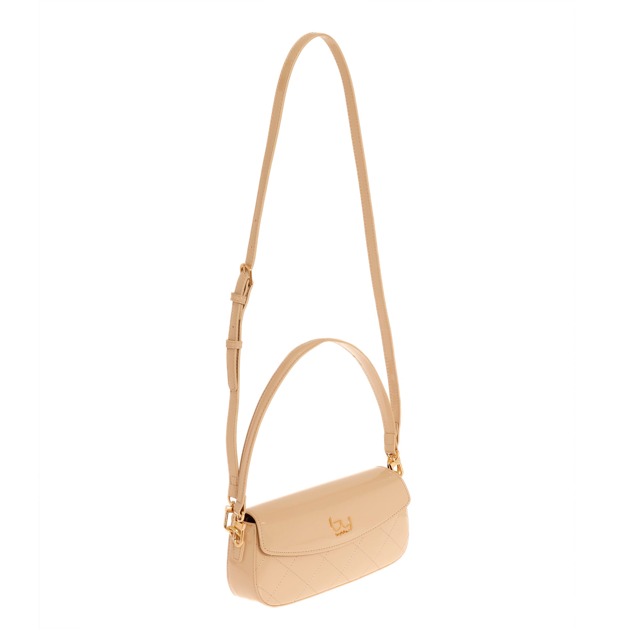 Borsa a spalla Byblos donna trapuntata con patta e tracolla regolabile elegante Beige TU | Giò Fashion