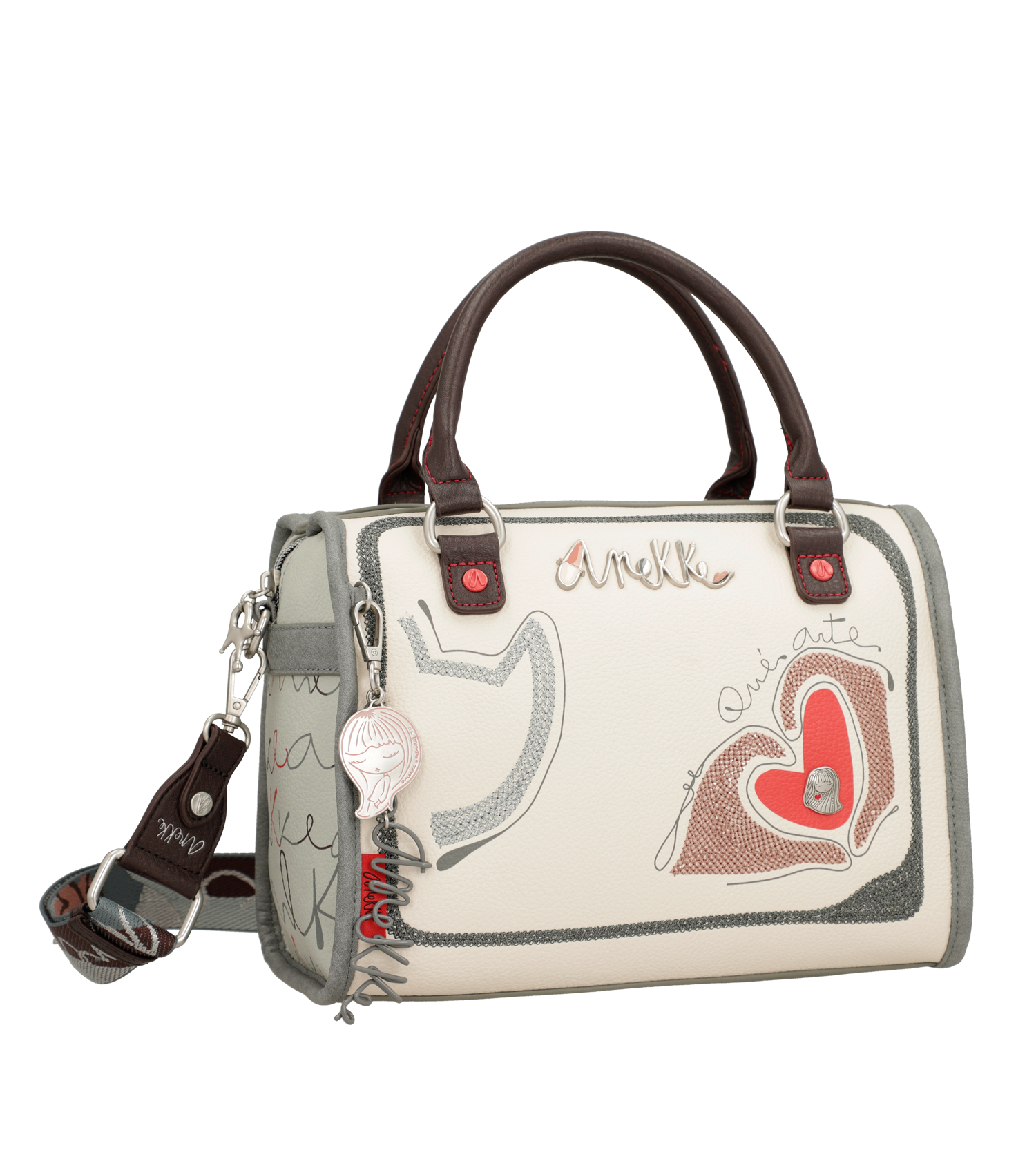 Borsa Anekke con doppio manico e tracolla removibile Bianco TU | Giò Fashion