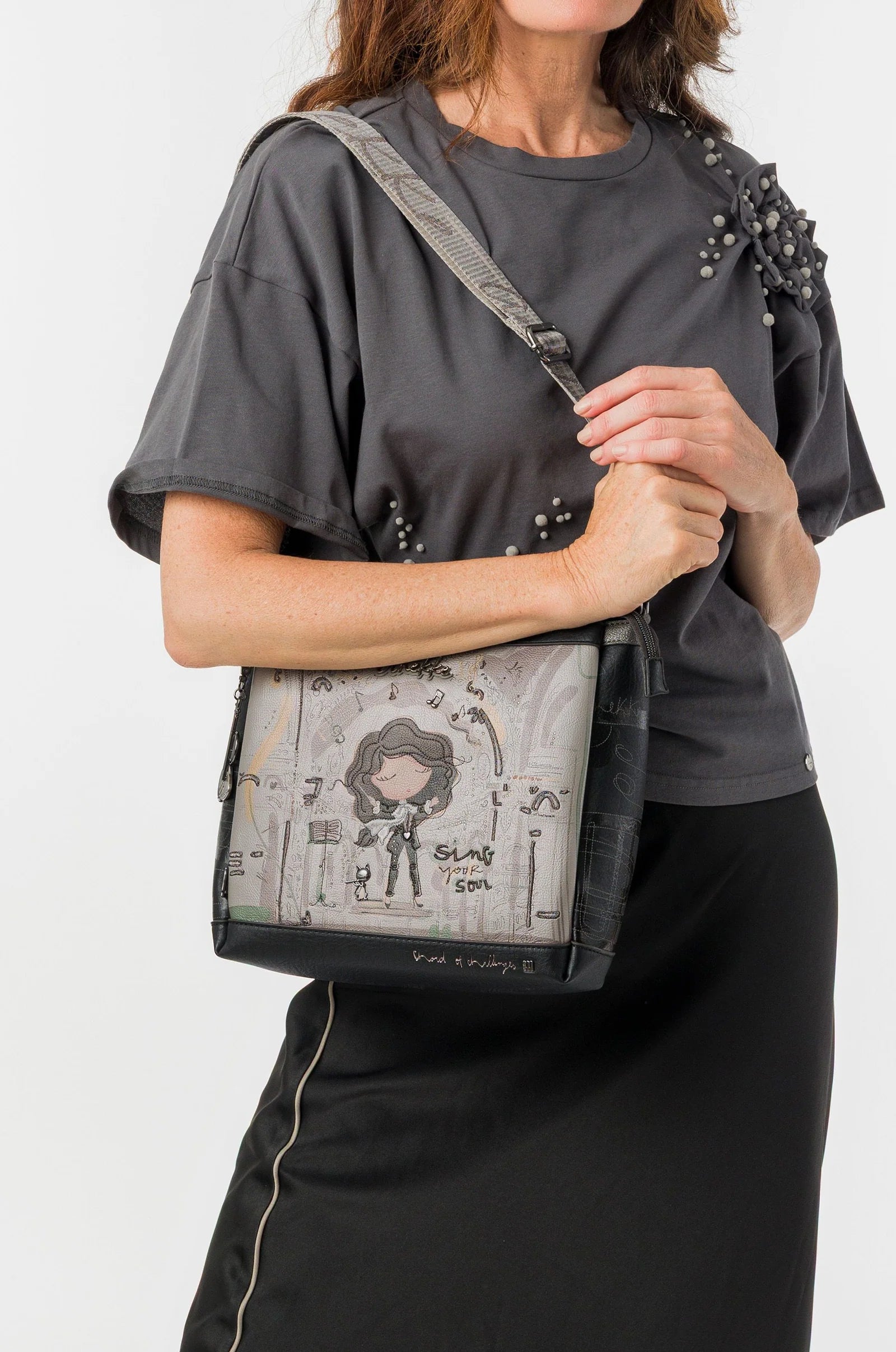 Borsa a Tracolla Media Donna Anekke con 3 Scomparti