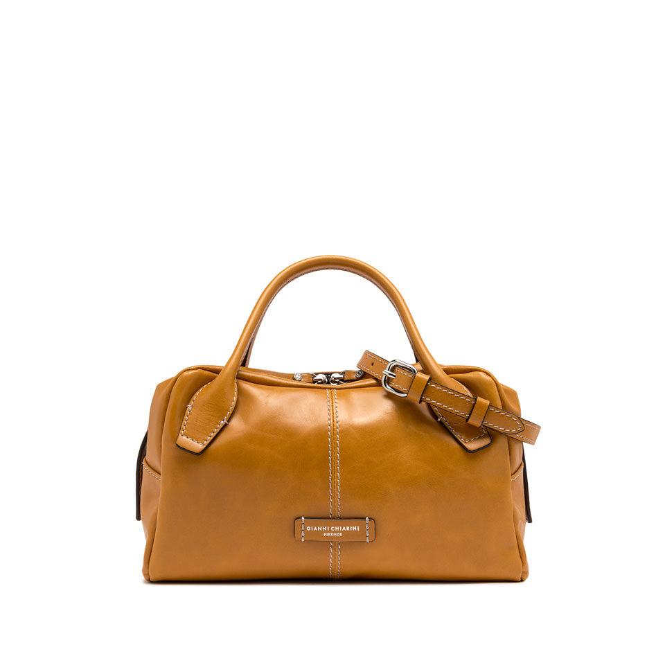 Borsa a mano Gianni Chiarini Emily in pelle con forma a bauletto CUOIO TU | Giò Fashion