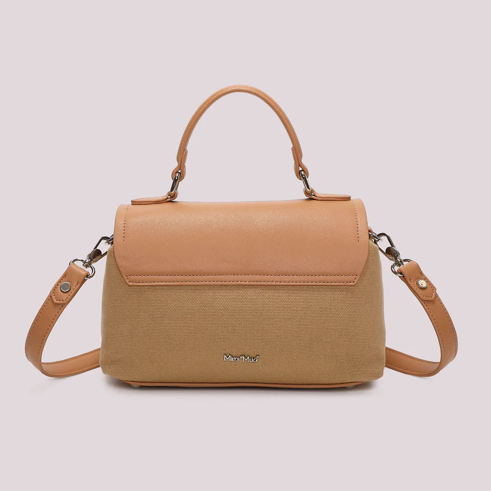 Mimi Mua borsa donna raffinata con patta e dettaglio metallico