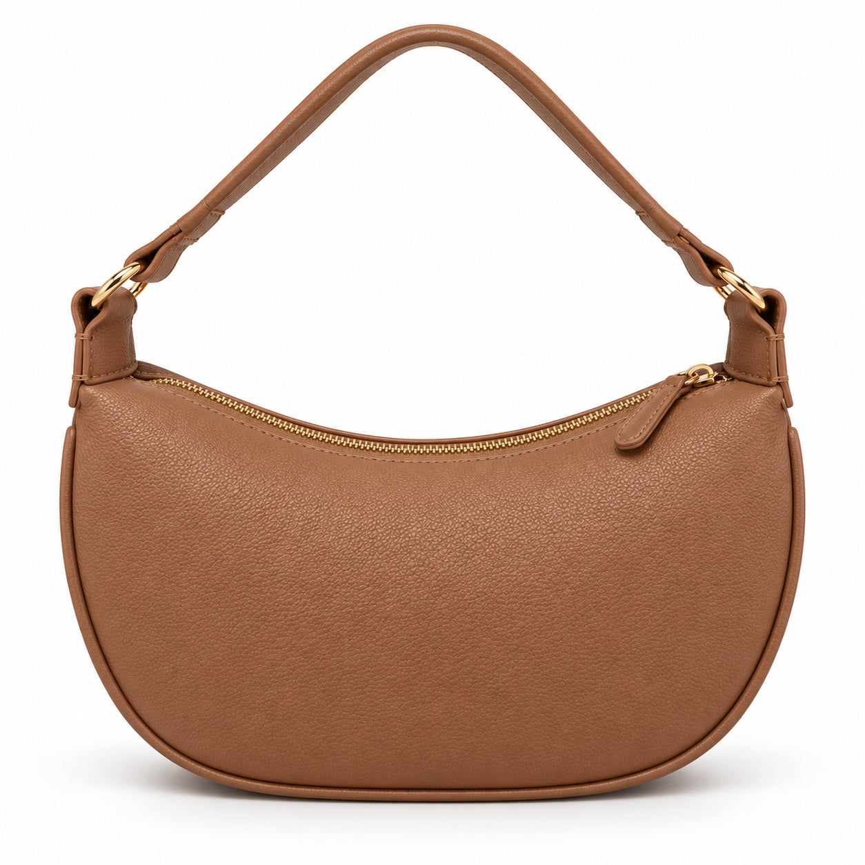 Borsa a Spalla Kuvé Mezzaluna con Logo in Rilievo