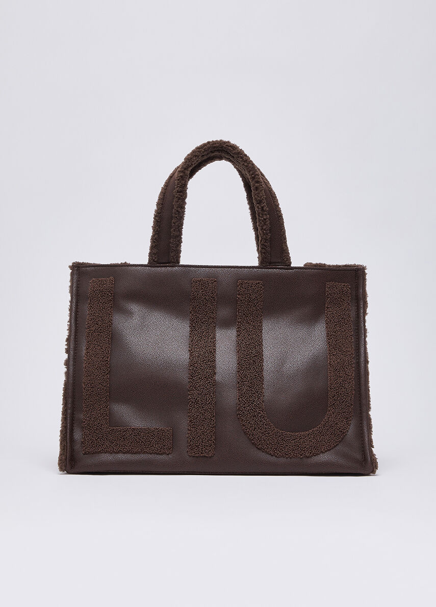 Liu Jo Tote Bag Grande Donna con Maxi Logo e Tracolla