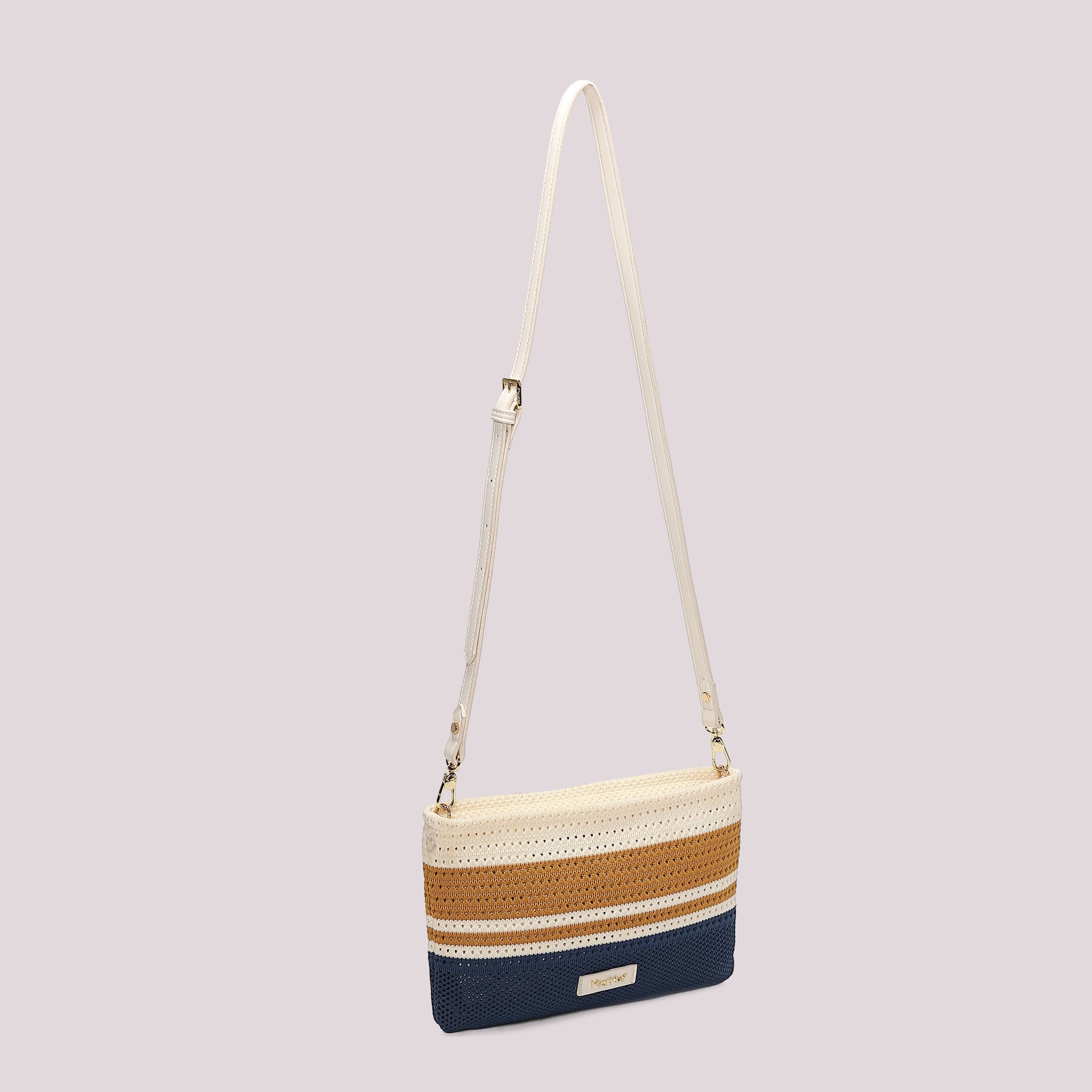 Borsa a tracolla Mimi Mua in tessuto lavorato con design estivo e tracolla regolabile CICLAMINO TU | Giò Fashion