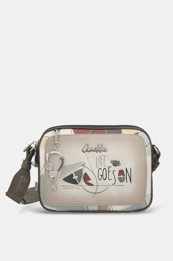 Borsa a tracolla donna Anekke compatta con zip Marrone TU | Giò Fashion