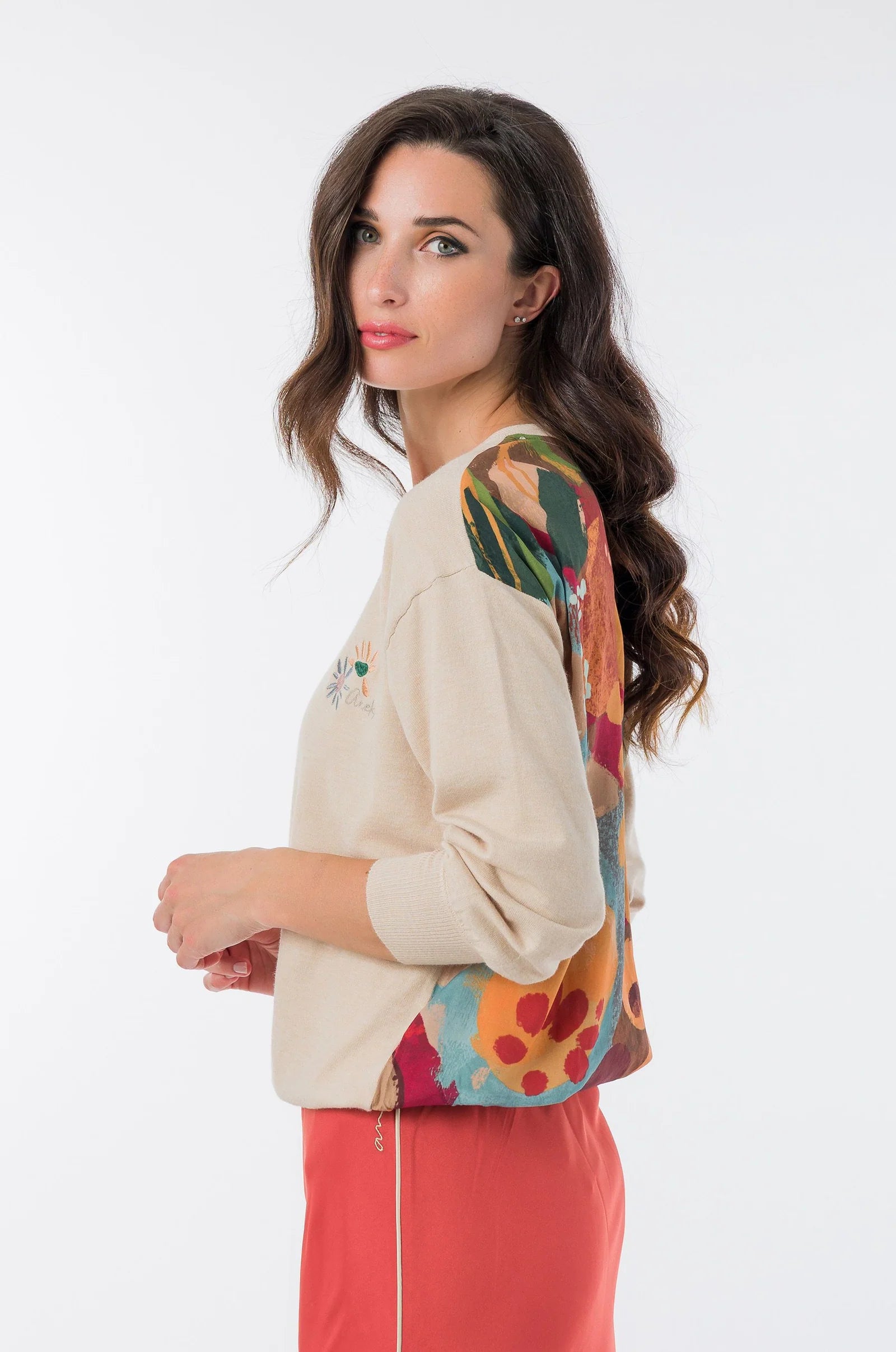 Maglione Donna Anekke in Maglia Fine con Dettagli Ricamati