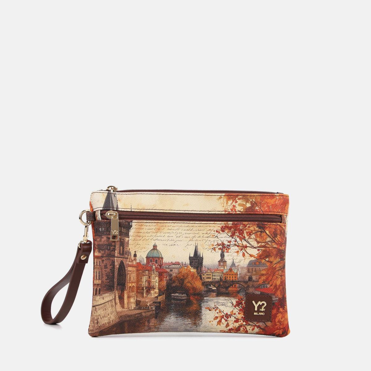 Ynot? Yes Bag Pochette Donna Piccola in Ecopelle con Zip