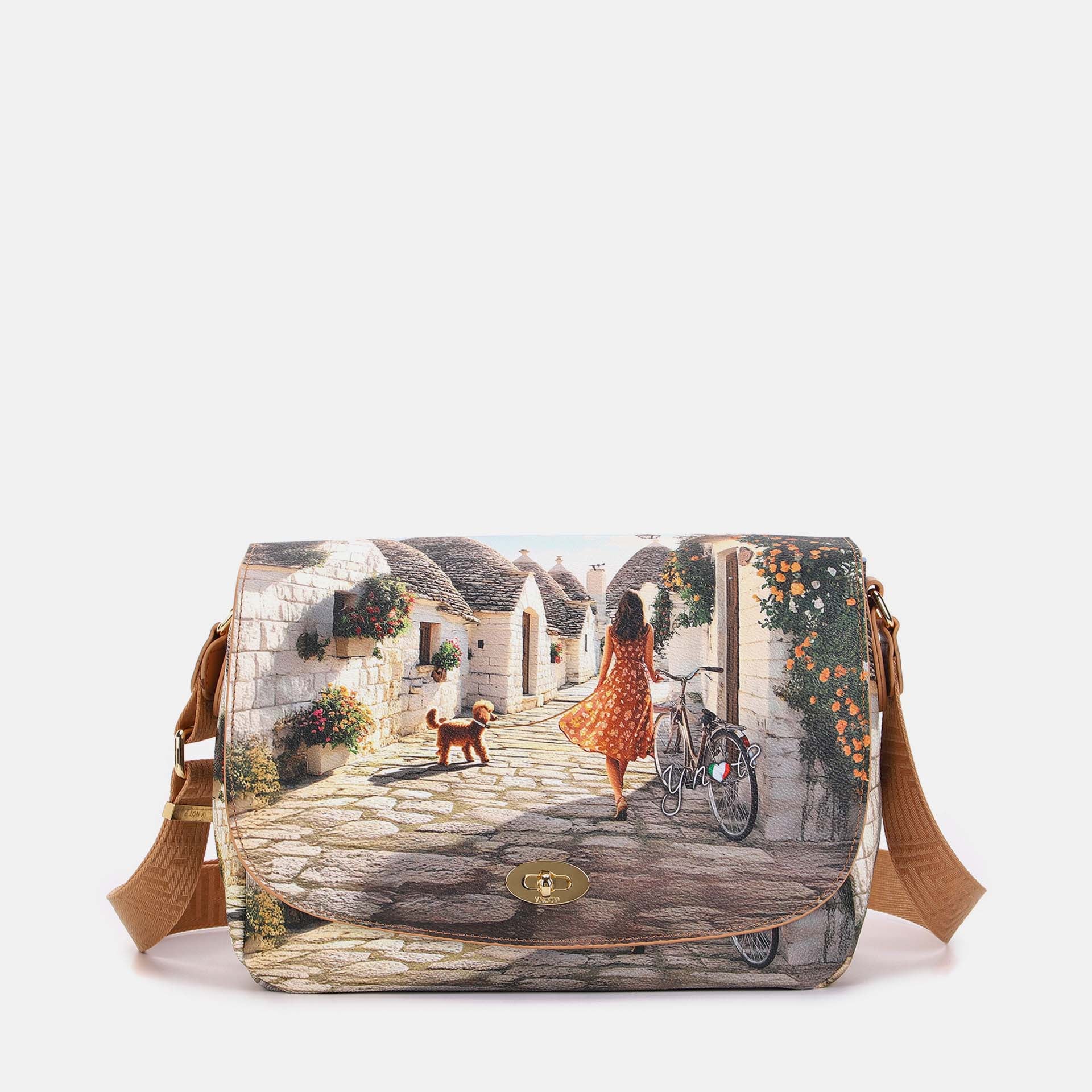 Y-Not Borsa Flap Grande YesBag Trulli Love TU | Giò Fashion