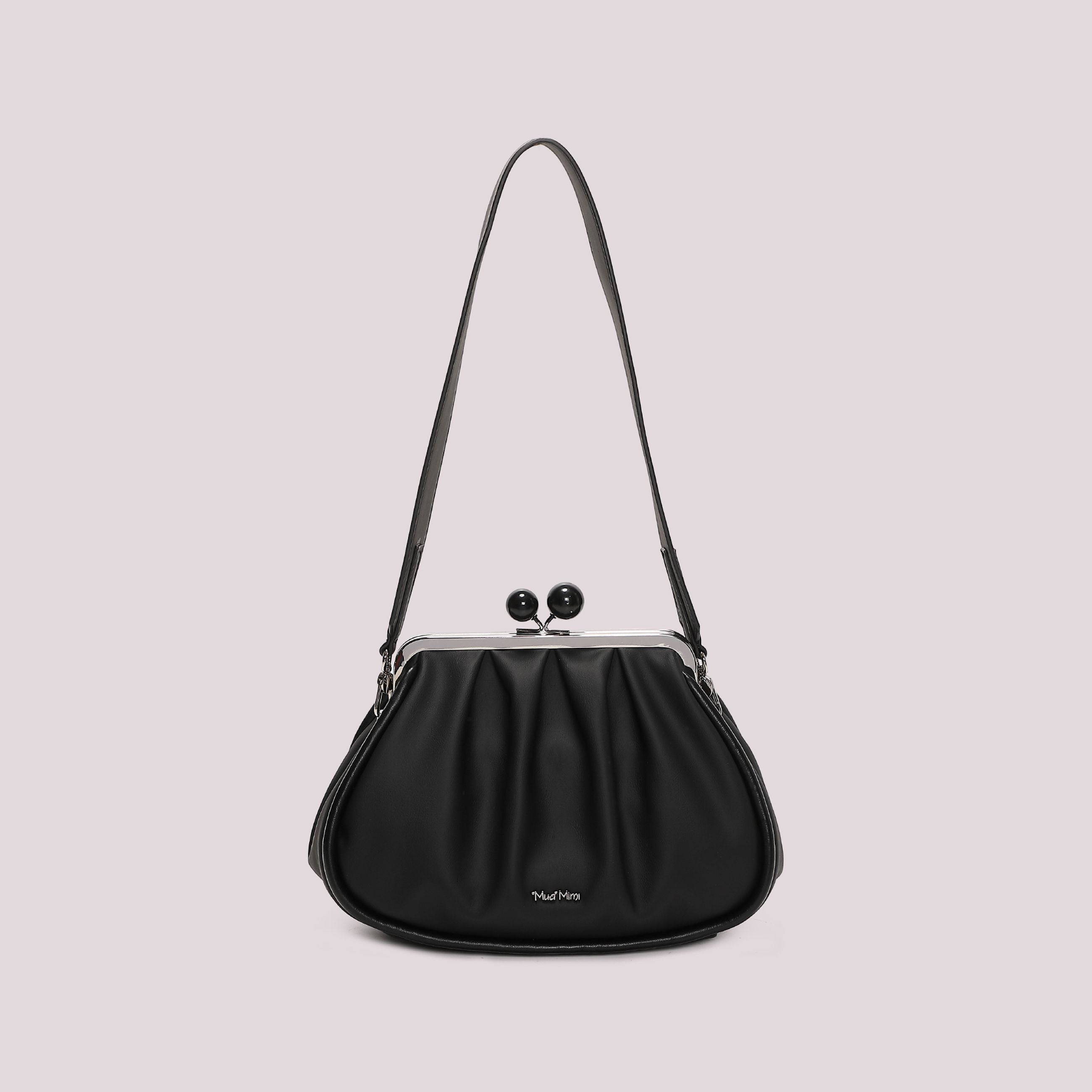 Borsa Clutch Donna Mimi Mua Morbida con Chiusura a Sfere