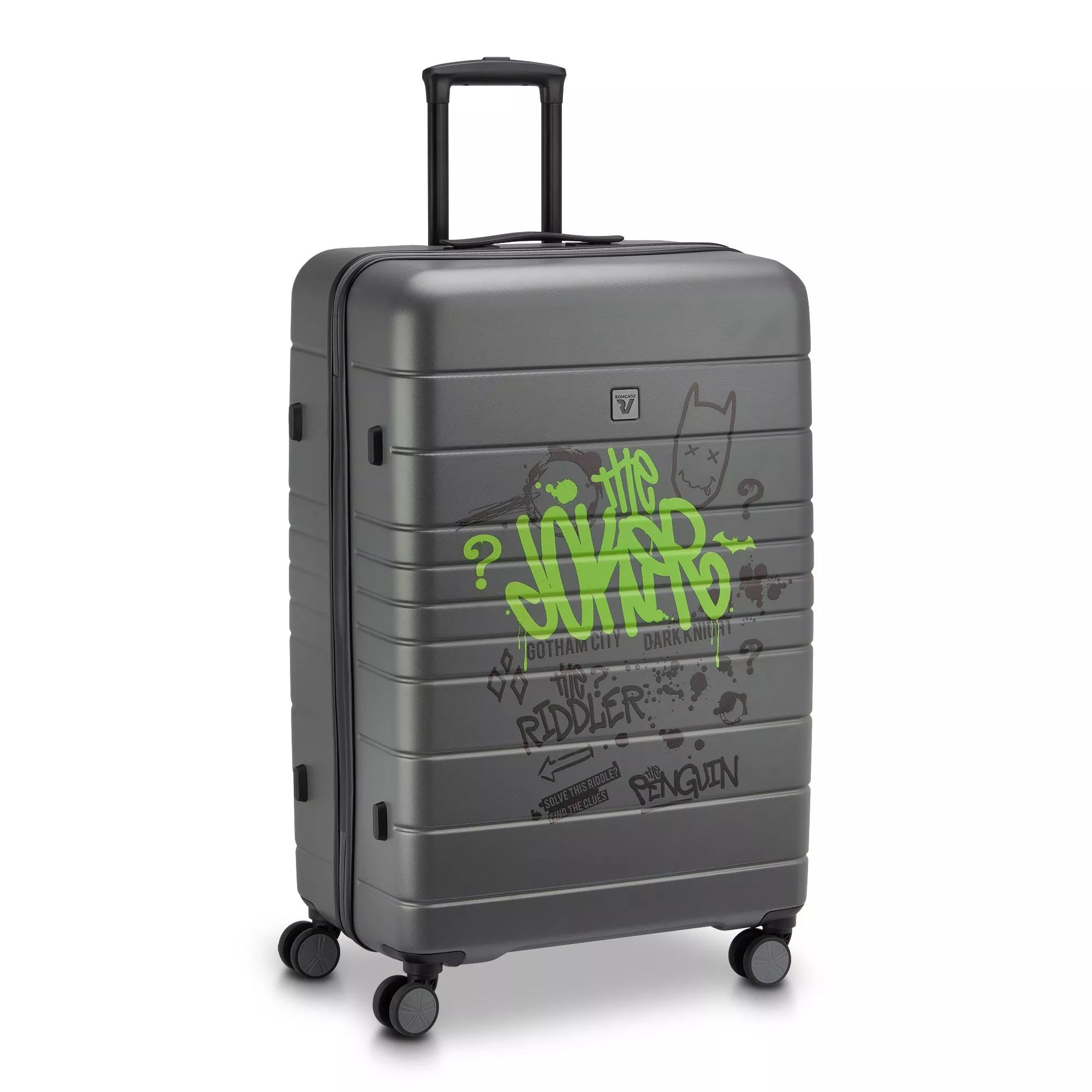 Trolley grande rigido V-Project con grafica Harley Quinn e ruote multidirezionali Verde TU | Giò Fashion