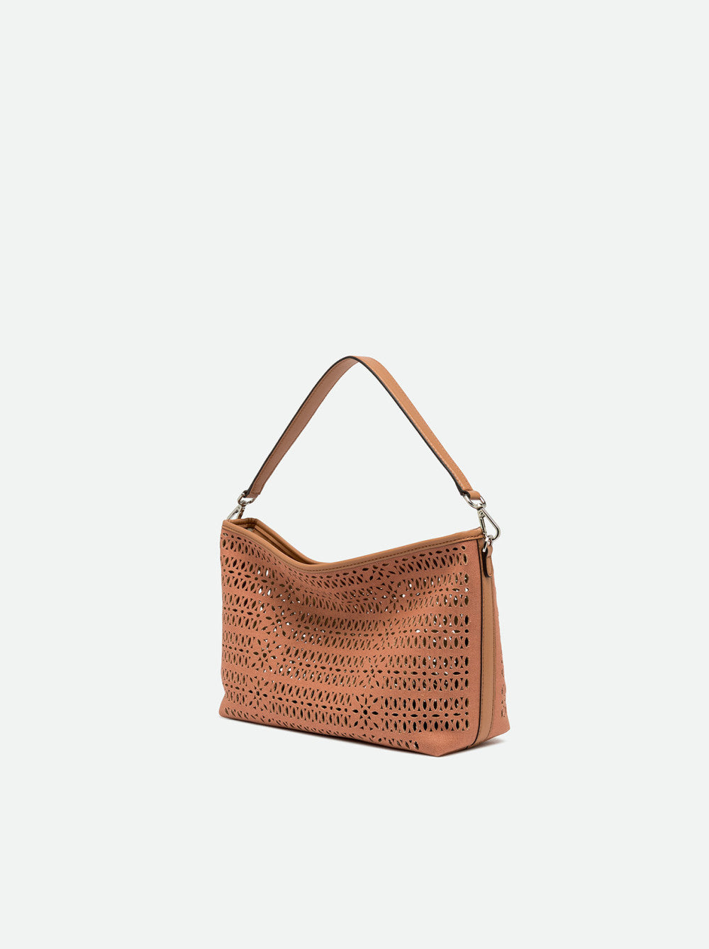 Borsa a spalla Gianni Chiarini traforata con tracolla removibile e design moderno Rosa TU | Giò Fashion