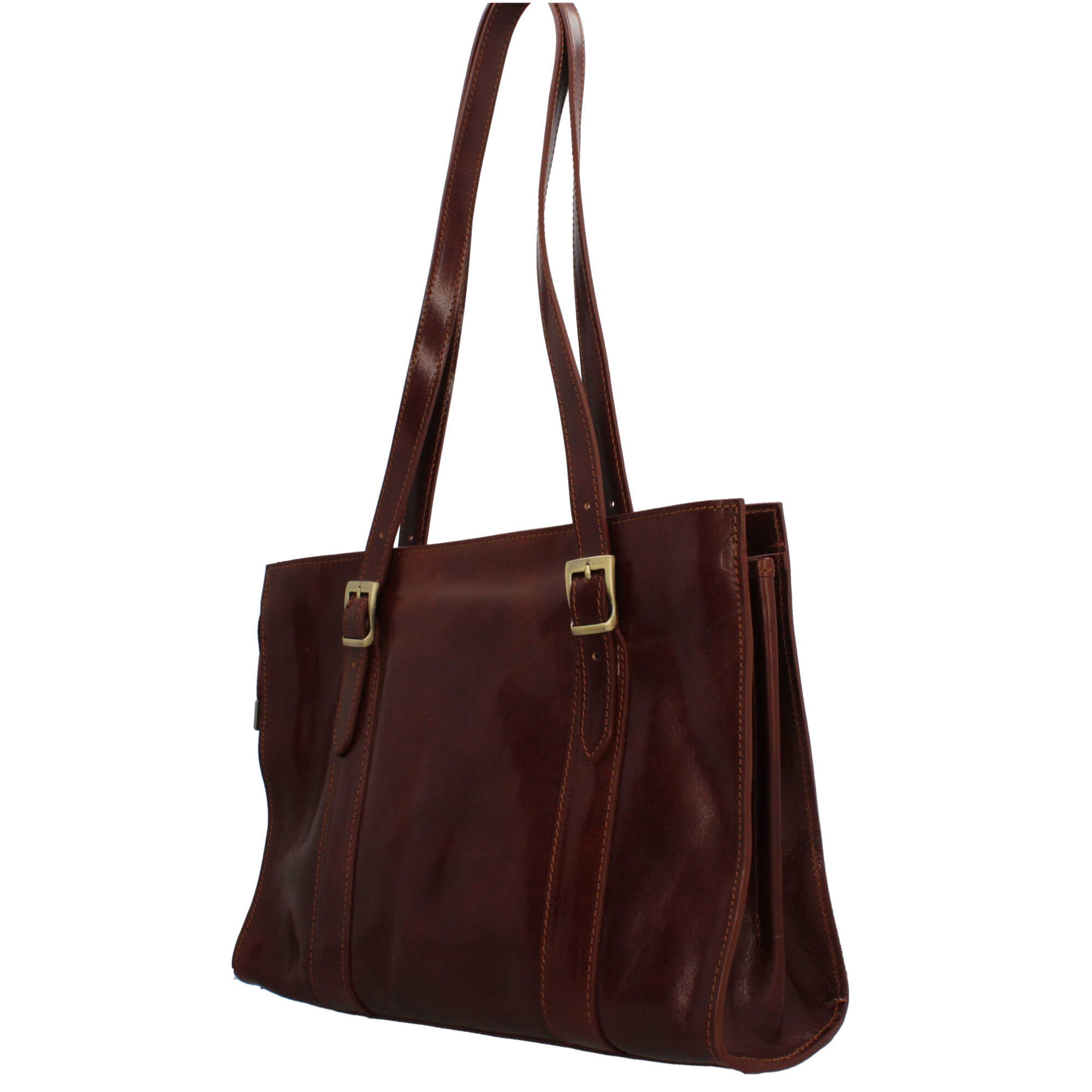 Borsa a spalla in vera pelle artigianale Il Giglio Made in Italy