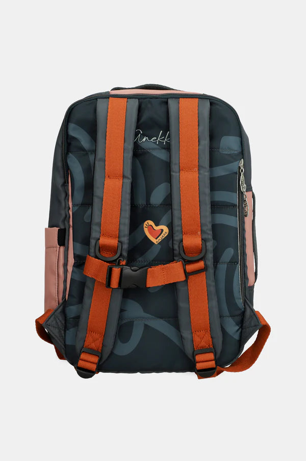 Zaino Anekke multifunzione da viaggio e tempo libero con tasche e chiusura con zip BLU TU | Giò Fashion