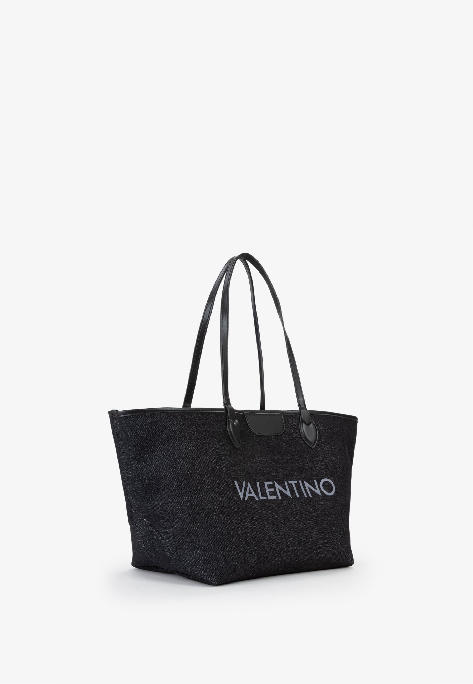 Borsa shopping donna Mario Valentino in tessuto con logo frontale e manici a spalla