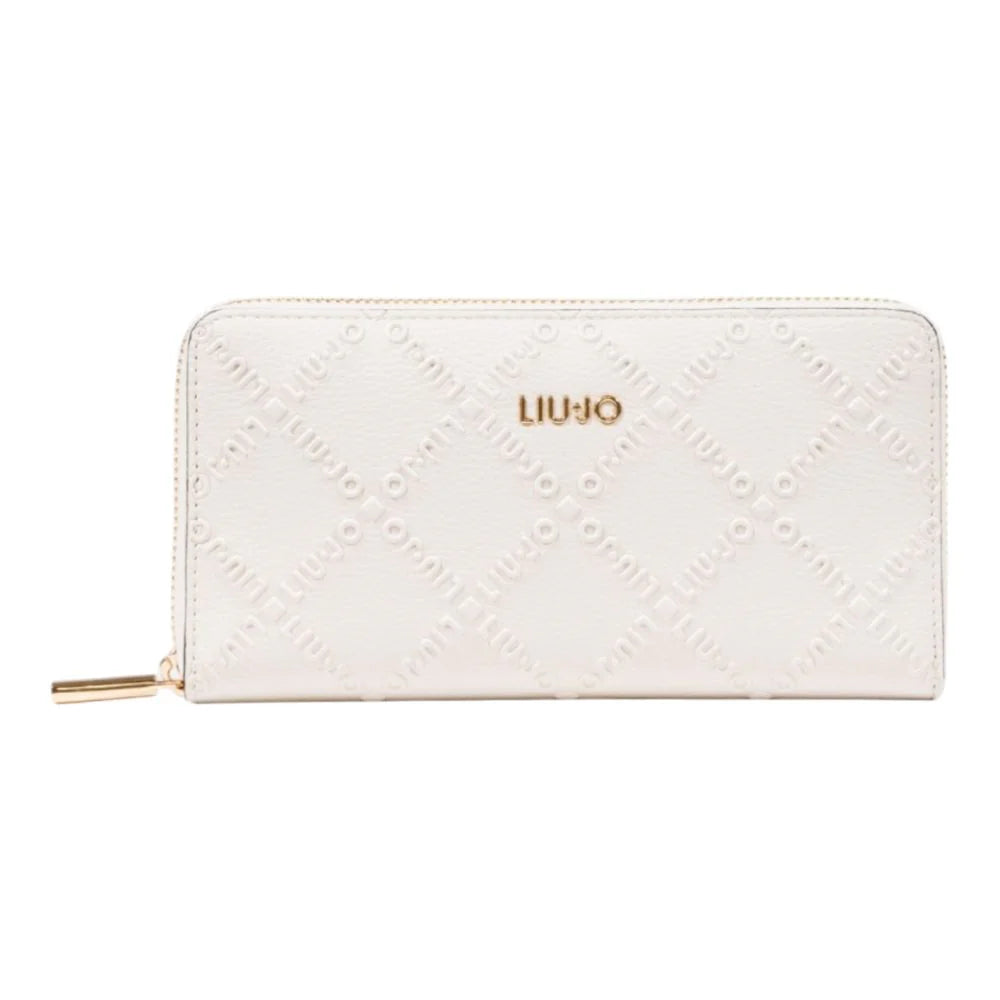 Portafoglio Liu Jo donna zip around XL trapuntato Bianco TU | Giò Fashion