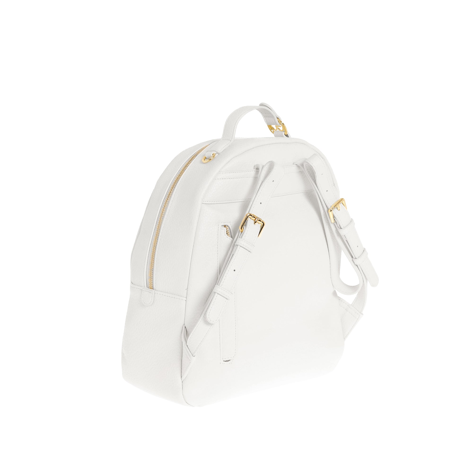 Zaino Byblos donna in ecopelle con zip superiore e dettagli metallici eleganti Bianco TU | Giò Fashion
