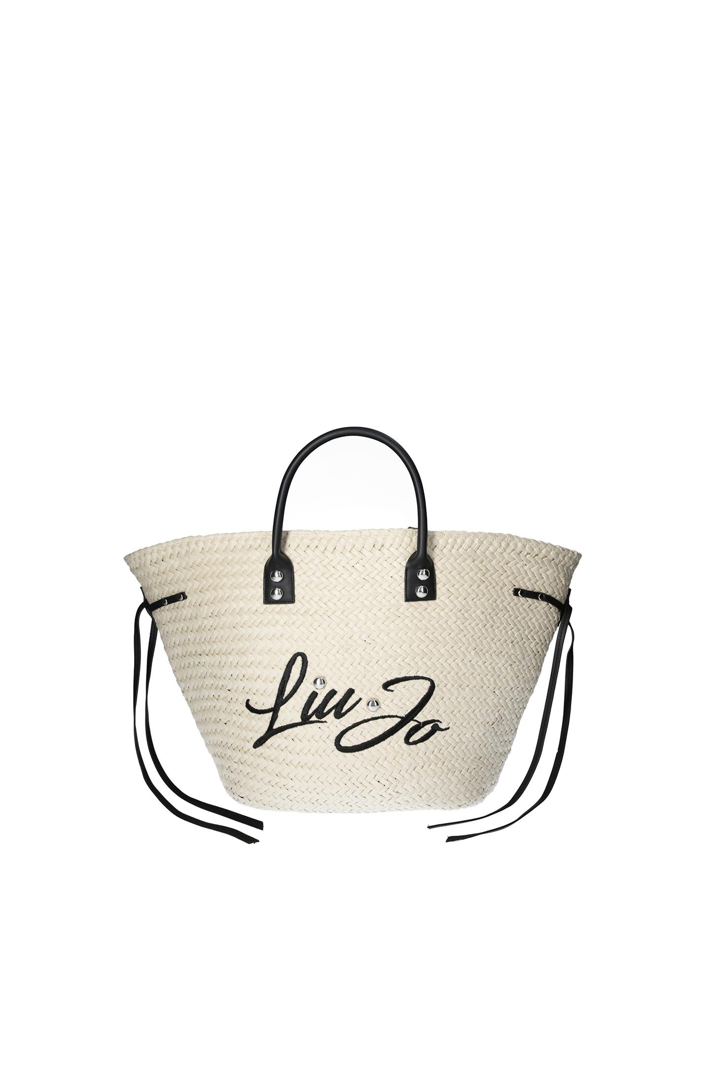Borsa Shopping Liu Jo Donna Intrecciata con Logo Frontale Naturale TU | Giò Fashion