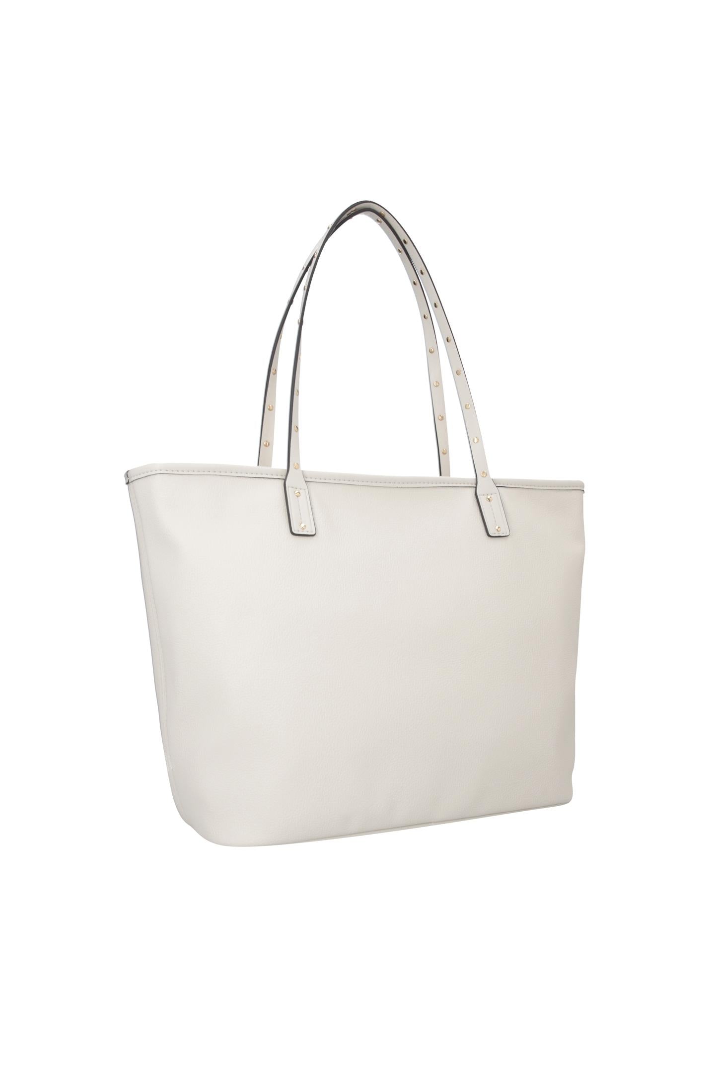 Shopping bag Liu Jo con manici lunghi e logo frontale Cream TU | Giò Fashion