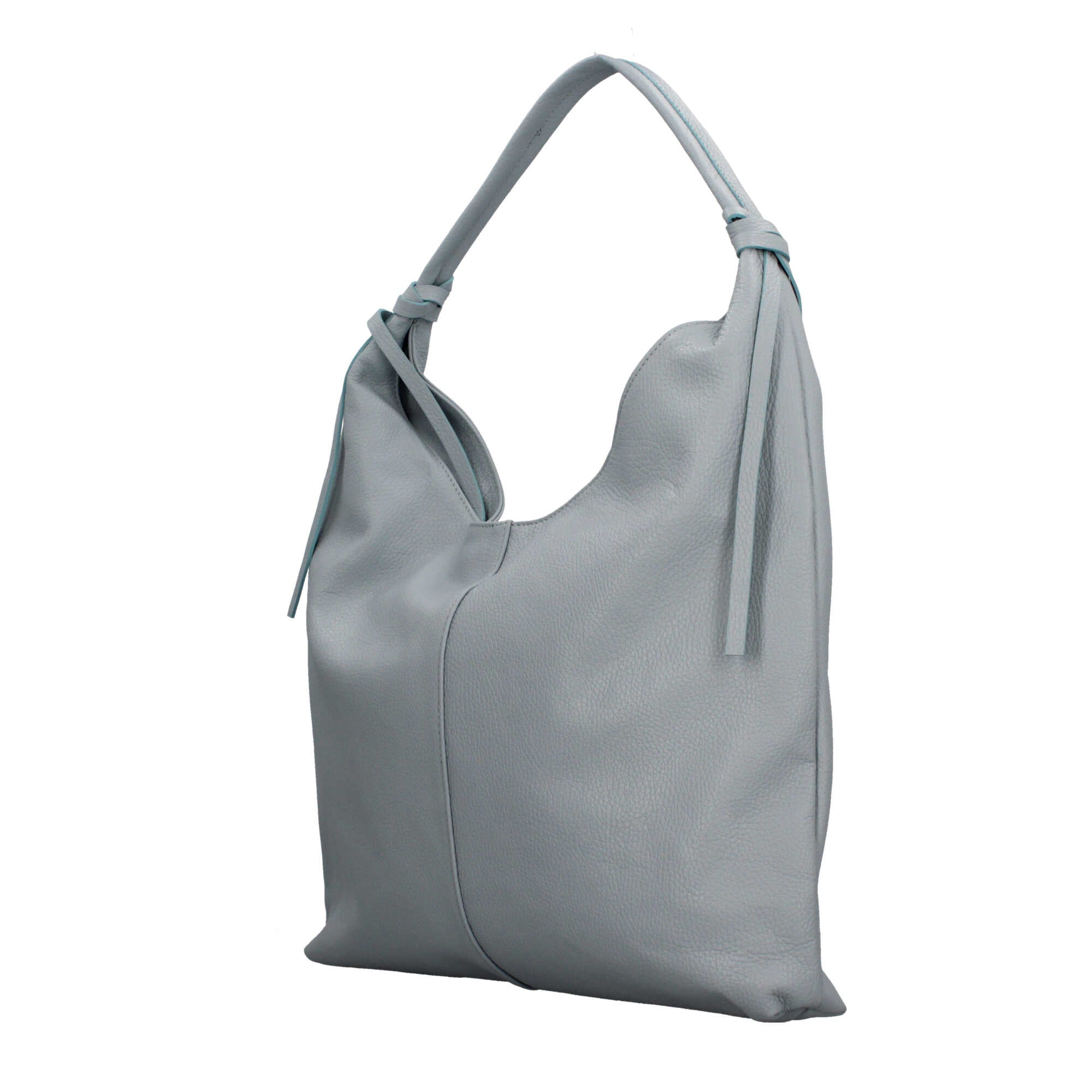 Borsa a spalla in pelle martellata Made in Italy dal taglio morbido