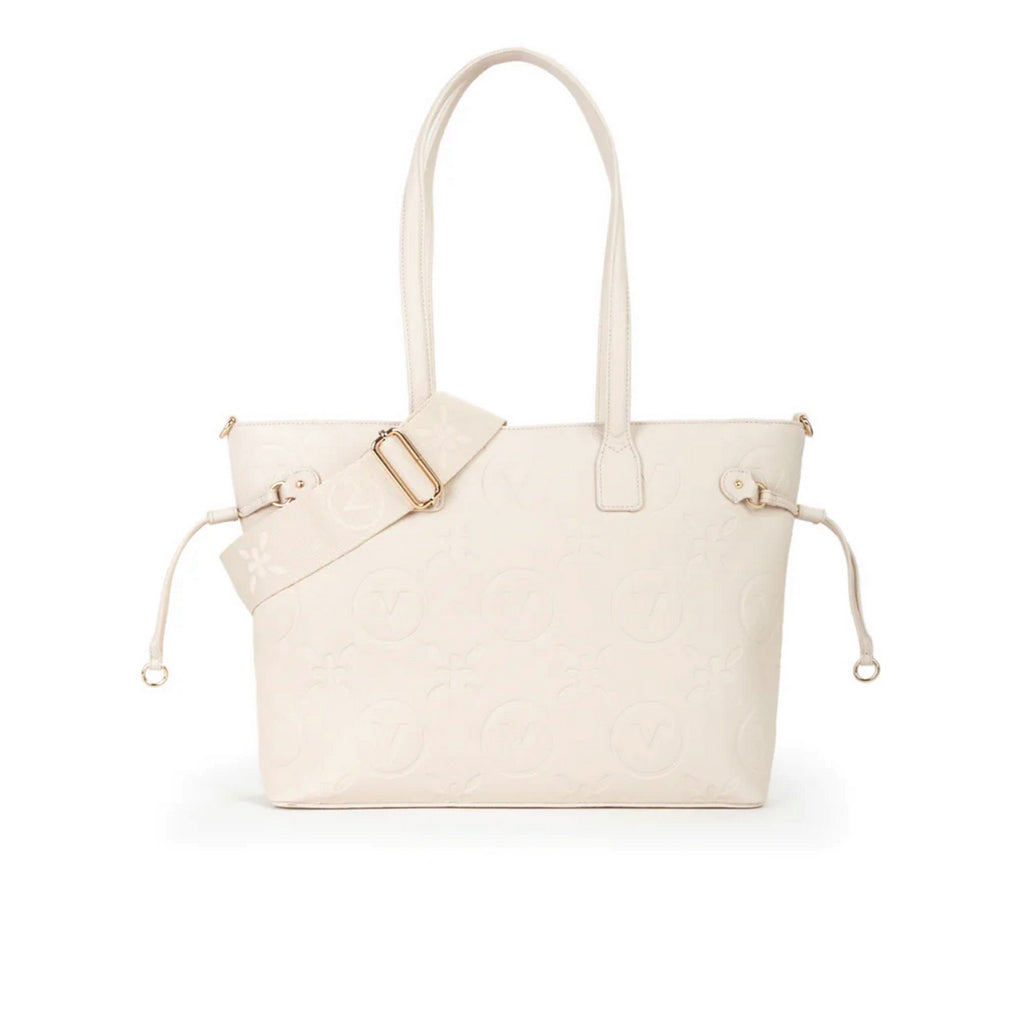 Valentino shopper Samba grande con logo in rilievo Avorio TU | Giò Fashion
