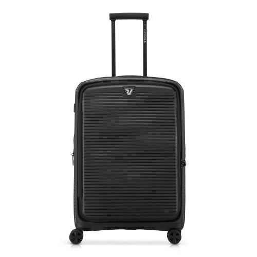 Trolley Medio Roncato Espandibile 4 Ruote Scocca Rigida Capiente NERO TU | Giò Fashion