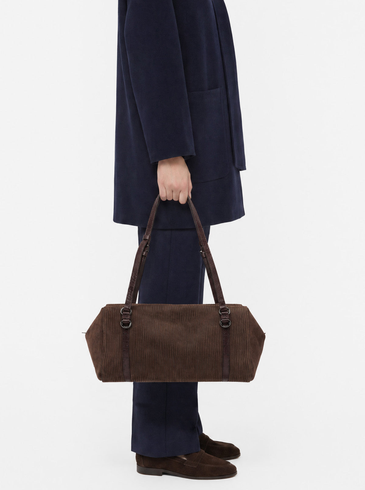 Borsa Bauletto Gianni Chiarini Terry Media in Pelle Scamosciata Canneté