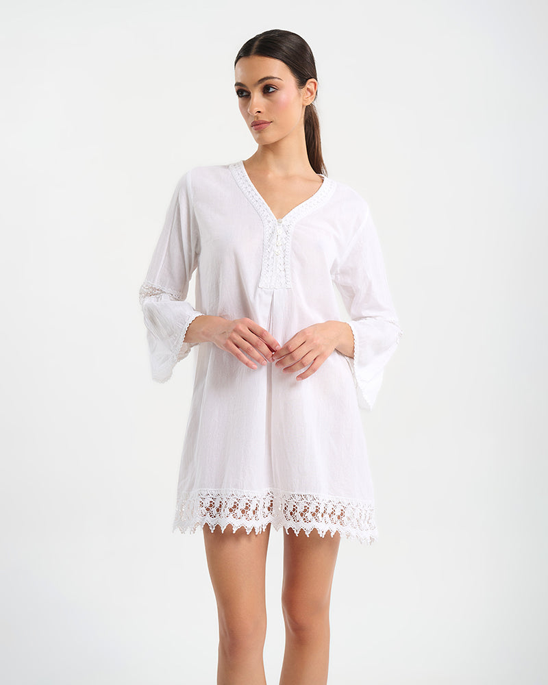 Ble Resort Collection Camicia-Abito a Maniche Ampie