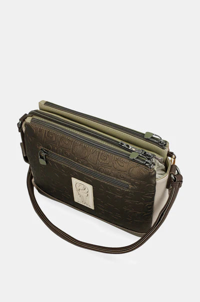 Borsa tracolla donna Anekke con zip e tracolla regolabile Marrone TU | Giò Fashion