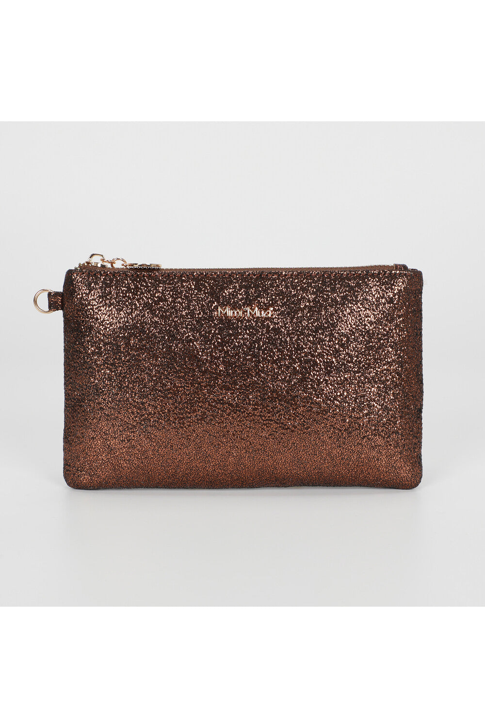 Pochette Mimi Mua elegante con zip BRONZO TU | Giò Fashion