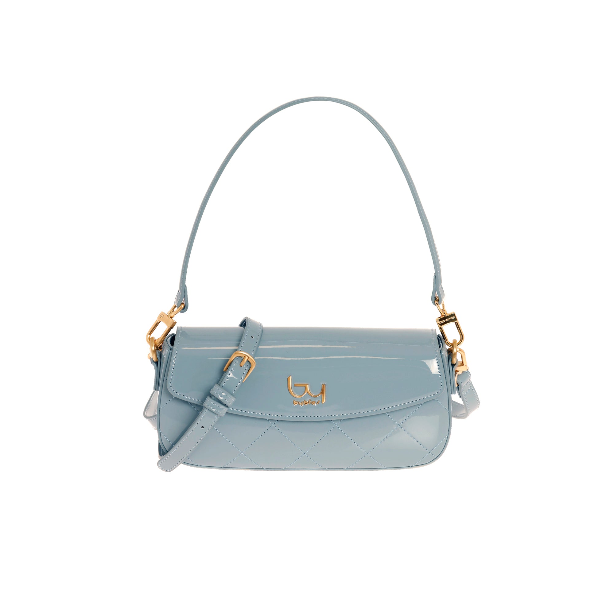 Borsa a spalla Byblos donna trapuntata con patta e tracolla regolabile elegante Blu TU | Giò Fashion