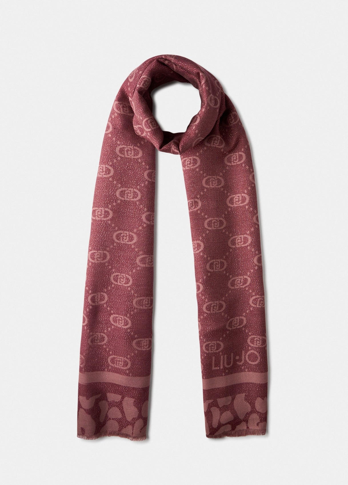 Liu Jo foulard jacquard con logo e motivo animalier